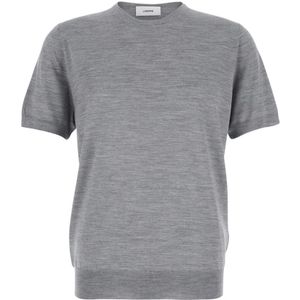 Lardini, Heren, Tops, Grijs, Maat: S Zijde,