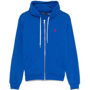 Polo Ralph Lauren - Sweatshirt - Blauw - Katoenmix - Volledige Ritssluiting