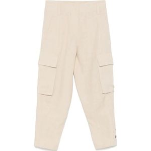 Brunello Cucinelli, Dames, Broeken, Beige, Maat: XS Linnen,