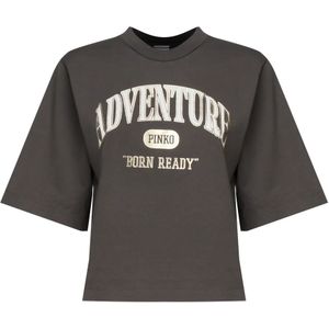 Pinko, Dames, Tops, Grijs, Maat: L Katoen,