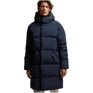 Ecoalf, Heren, Mantels, Blauw, Maat: XL Nylon,