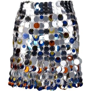 Rabanne, Dames, Rokken, Grijs, Maat: XS