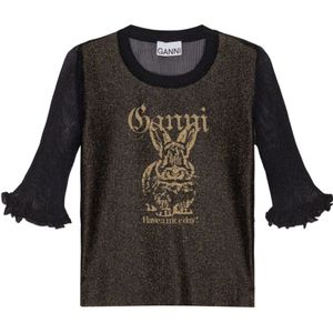 Ganni, Dames, Truien, Zwart, Maat: XS