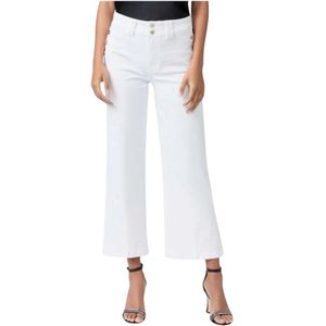 Paige, Dames, Jeans, Wit, Maat: W27 Katoen,