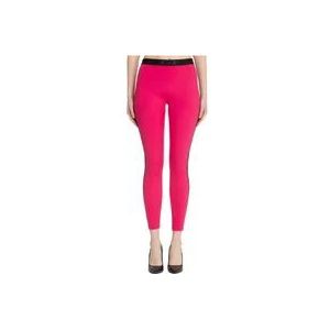 Balmain Effen Logo Leggings Elastische Taille , Pink , Dames , Maat: S