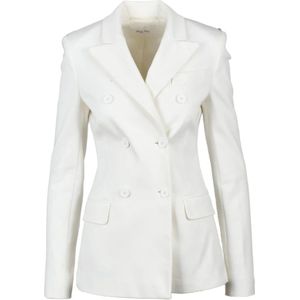 Sportmax, Dames, Jassen, Wit, Maat: S Poliester,