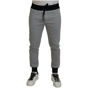 Dolce & Gabbana, Heren, Broeken, Grijs, Maat: M Katoen,