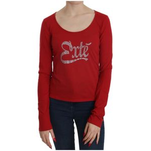 Exte, Dames, Tops, Rood, Maat: 2XS Katoen,