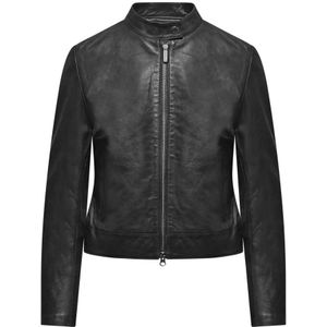 BomBoogie, Dames, Jassen, Zwart, Maat: 2XL Leer,