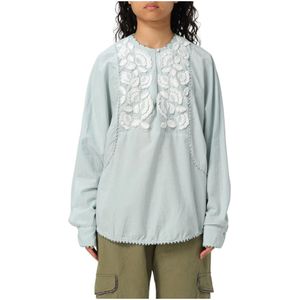 Bazar Deluxe, Dames, Blouses & Shirts, Blauw, Maat: S