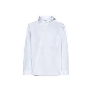 Jacquemus Klassieke Witte Poplin Overhemd , White , Heren , Maat: L