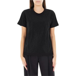 Patrizia Pepe, Dames, Tops, Zwart, Maat: S Katoen,