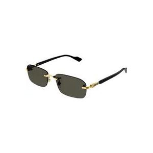 Gucci Micro randloze metalen zonnebril , Yellow , Dames , Maat: 56 MM