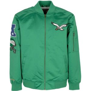 Mitchell & Ness, Heren, Jassen, Groen, Maat: L Satijn,