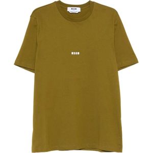 Msgm, Heren, Tops, Groen, Maat: S Katoen,