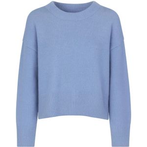 Iblues, Dames, Truien, Blauw, Maat: L Wol,