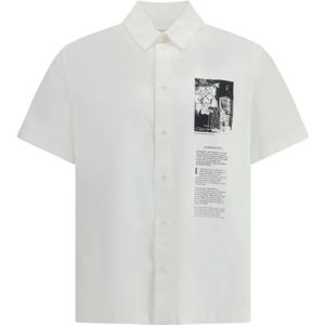 Off White, Heren, Overhemden, Wit, Maat: S Katoen,