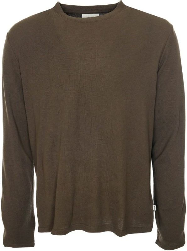 Nn07 - Longsleeve - Groen - Katoen-Modal Mix
