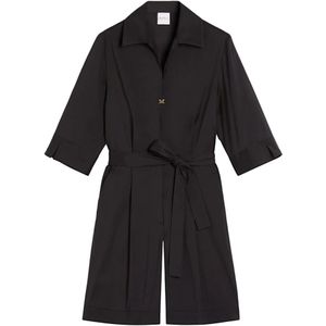 Max Mara, Dames, Jumpsuits & Playsuits, Zwart, Maat: S Katoen,