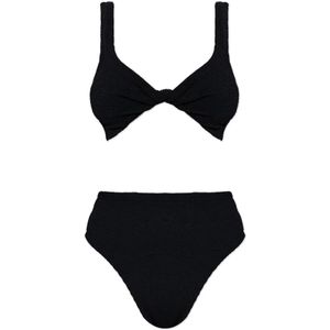 Hunza G, Dames, Badkleding, Zwart, Maat: ONE Size Tweed,