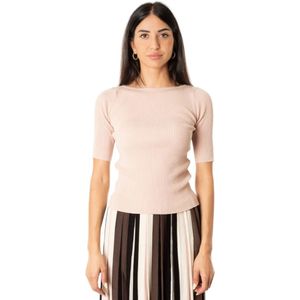 Weekend Max Mara, Dames, Truien, Roze, Maat: L Viscose,