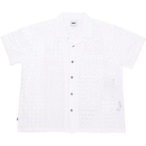 Obey, Heren, Overhemden, Wit, Maat: XL Katoen,