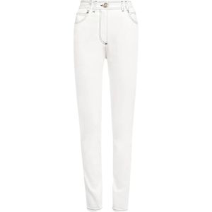 Balmain Hoge taille dames jeans met monogram B , White , Heren , Maat: W40