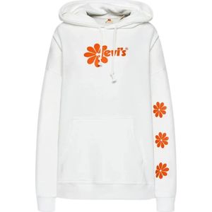 Levi's, Dames, Sweatshirts & Hoodies, Wit, Maat: S Katoen,