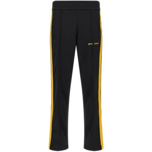 Palm Angels, Heren, Broeken, Zwart, Maat: S Poliester,