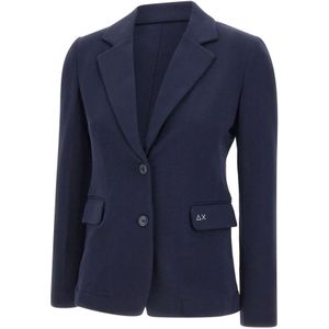 Sun68, Dames, Jassen, Blauw, Maat: S Katoen,