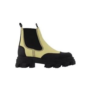 Ganni Leather boots , Yellow , Dames , Maat: 40 EU