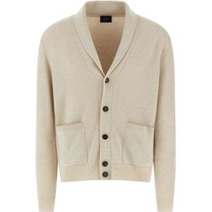 Brioni, Heren, Truien, Beige, Maat: XL Wol,
