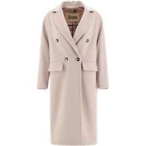 Herno, Dames, Mantels, Beige, Maat: S Wol,