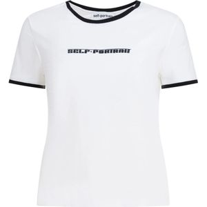 Self Portrait, Dames, Tops, Wit, Maat: 3XS Katoen,