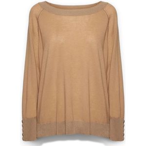 Elena Mirò, Dames, Truien, Beige, Maat: XS Wol,