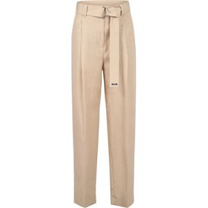 Msgm, Dames, Broeken, Beige, Maat: M Katoen,