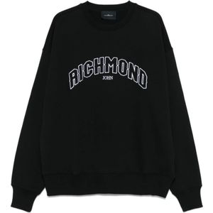 John Richmond, Heren, Sweatshirts & Hoodies, Zwart, Maat: S Katoen,