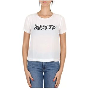 Patrizia Pepe, Dames, Tops, Wit, Maat: S Katoen,