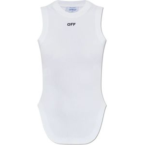 Off White, Dames, Tops, Wit, Maat: XS Katoen,