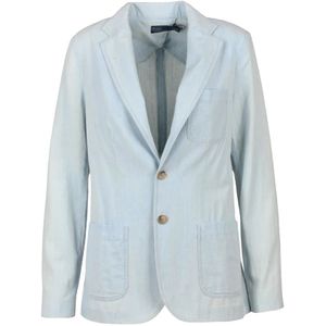 Polo Ralph Lauren, Dames, Jassen, Blauw, Maat: L Katoen,