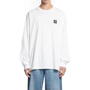 Stone Island, Heren, Tops, Wit, Maat: 2XL Katoen,