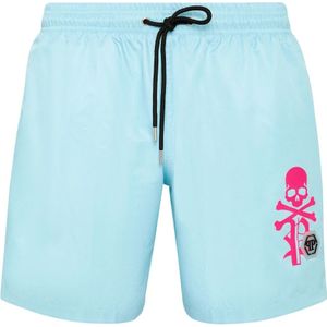 Philipp Plein, Heren, Badkleding, Blauw, Maat: 2XL Poliester,