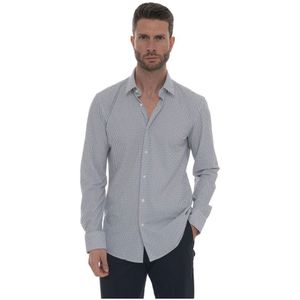 Hugo, Heren, Overhemden, Blauw, Maat: 4XL Polyamide,