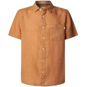 Pepe Jeans, Heren, Overhemden, Oranje, Maat: XL Katoen,