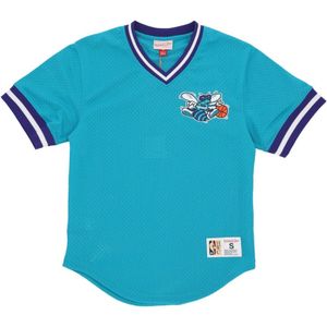 Mitchell & Ness - Mesh Tunic - Blauw - Heren - Polyester - NBA Mode V-hals Hornets Jas
