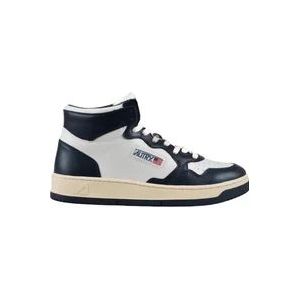 Autry Leren Sneakers Aummwb04 , White , Heren , Maat: 41 EU