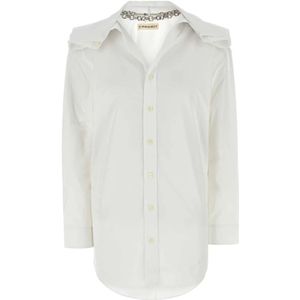 Y/Project, Dames, Blouses & Shirts, Wit, Maat: S