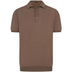 Kiton, Heren, Tops, Bruin, Maat: 2XL Katoen,