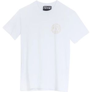 Versace Jeans Couture, Heren, Tops, Wit, Maat: S Katoen,