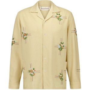 Baziszt, Heren, Overhemden, Beige, Maat: L Zijde,